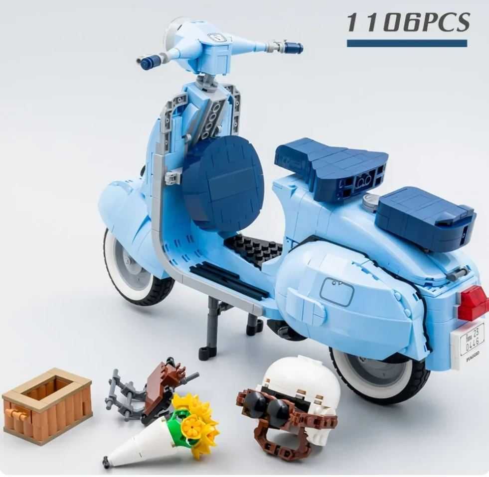 Klocki skuter VESPA 125 Piaggio 1106-klocków bukiet zamiennik TECHNIC