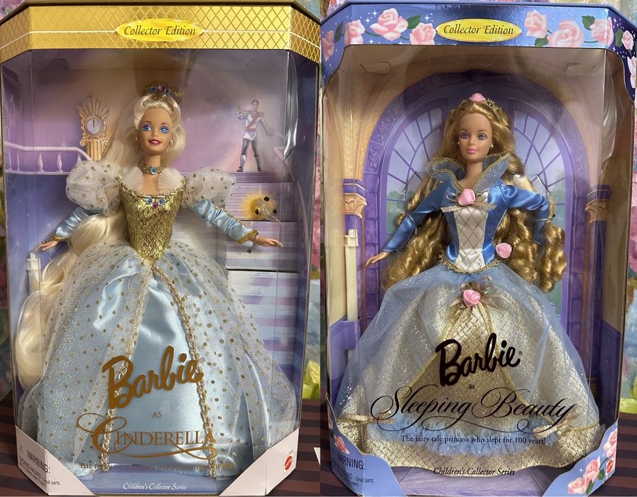 Барбі 90х Cinderella 1996 Barbie Sleeping Beauty 1997 Золушка Спляча