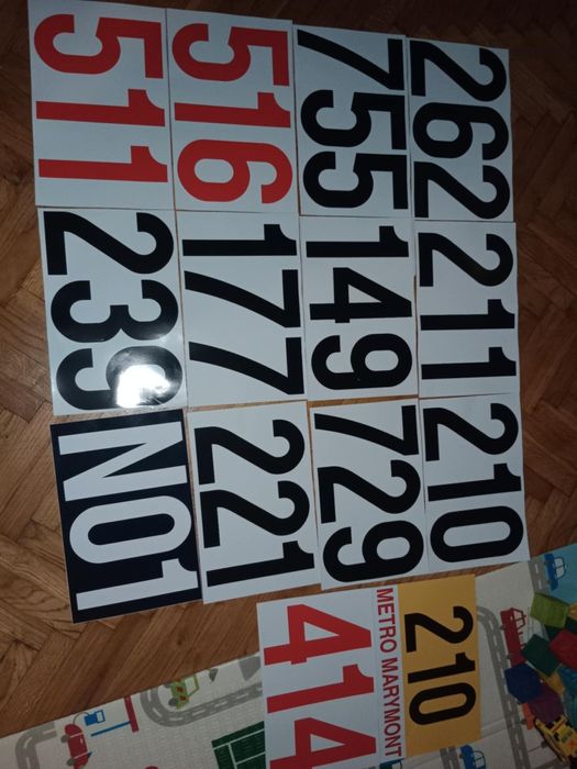 Naklejki liniowe czołowe ZTM Warszawa