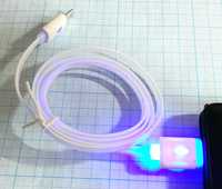 Кабель USB - microUSB, светящийся, 1 метр