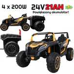 Zestaw BUGGY RACING A032 + przyczepa 24V auto na akumulator JEEP 2os.