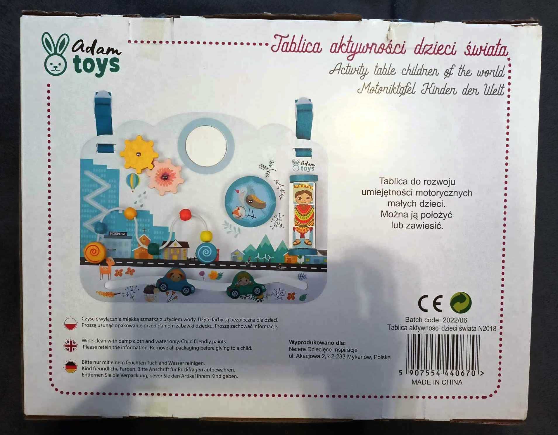 Tablica manipulacyjna dla malucha Adam Toys