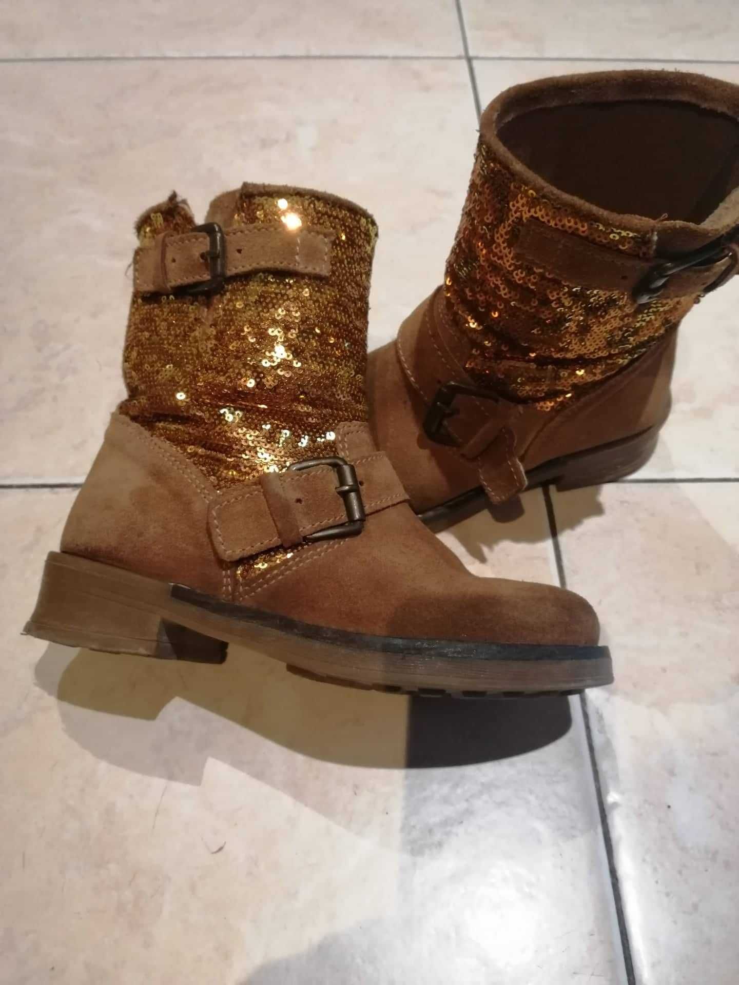 Botas camel tamanho 35