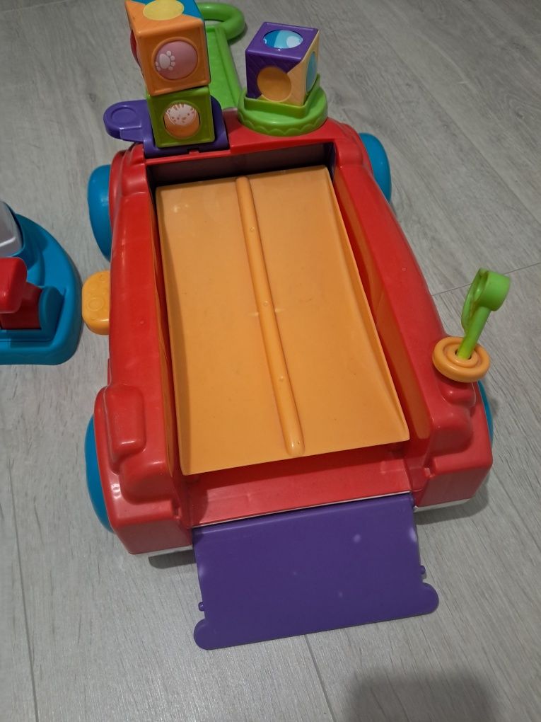 Ruchome klocki Fisher price kołysząca przyczepka i kręcąca ciuchcia