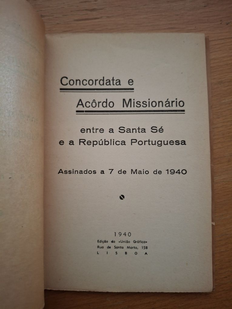 Convordata acordo missionario santa fé republica portuguesa 1940