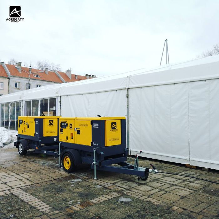 Agregat siłowy, trójfazowy, siła 400V Fogo, Honda SDMO, Kipor wynajem