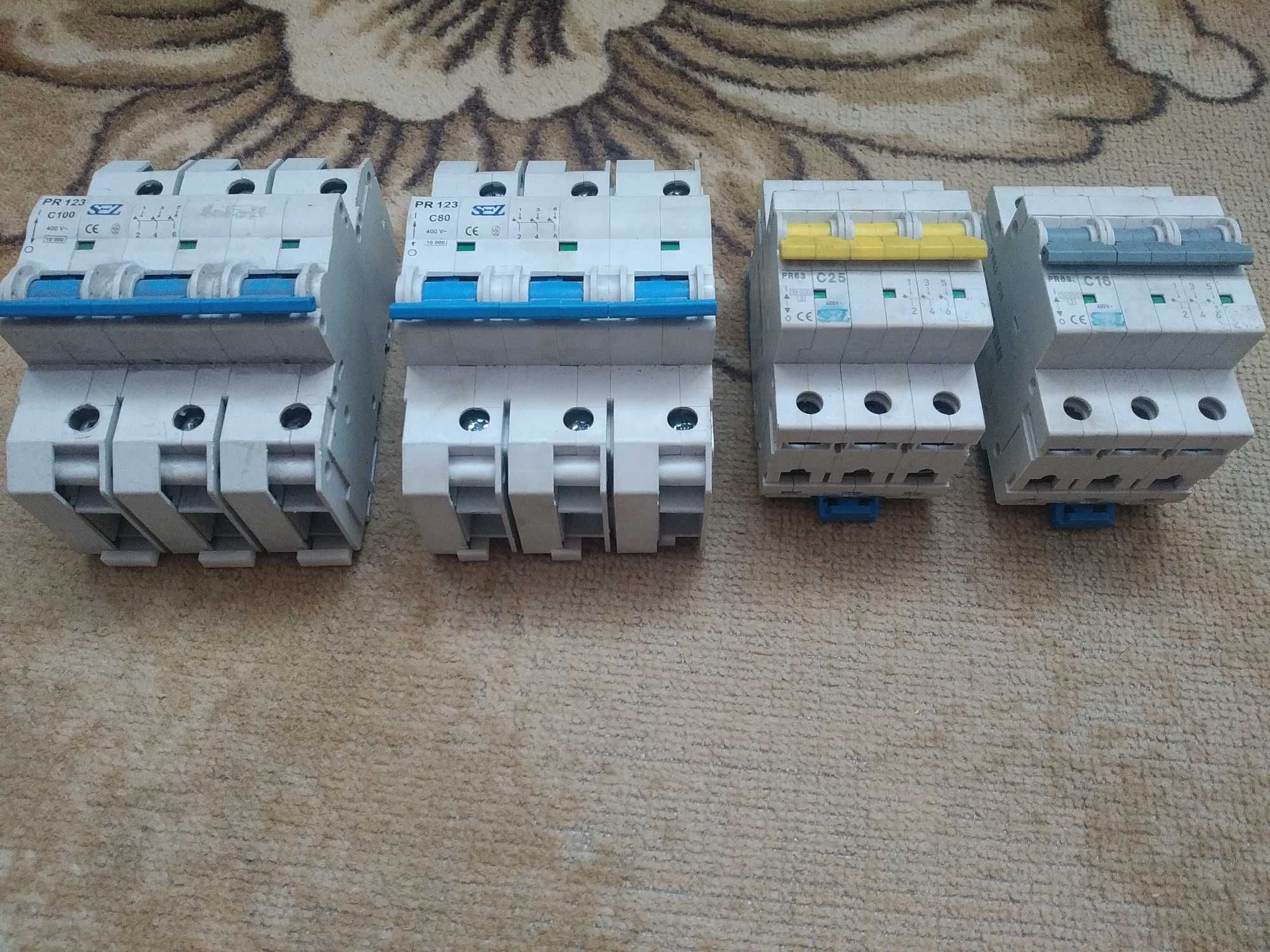 Автоматичні вимикачі 3р ELTIS CDM7-250M-200А, SEZ -100А, 80А, 25А, 16А