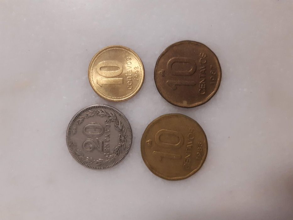 10 moedas de Argentina anos 1930/50/80/90