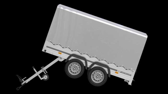 Przyczepka 264x125 UNITRAILER GARDEN 264/2 KIPP ze stelażem i plandeką