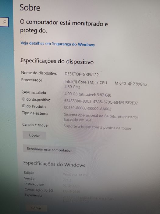 Hp touchsmart 600