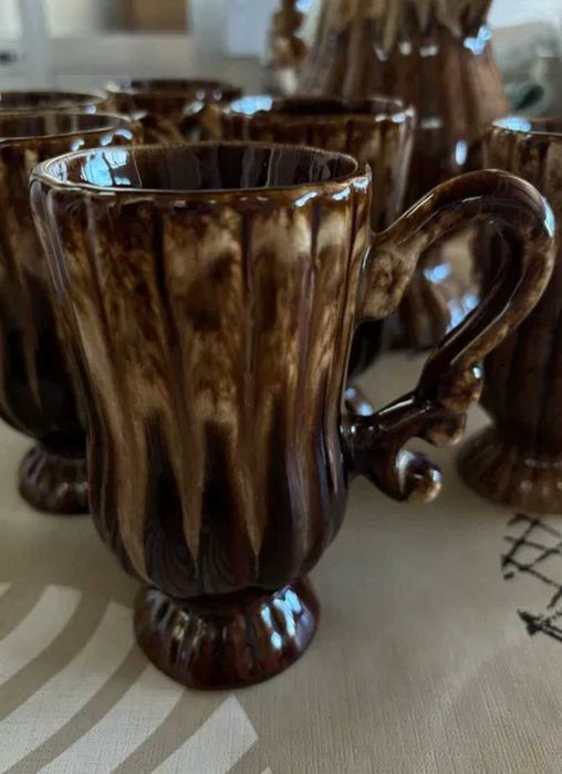 Conjunto jarra + 6 copos com asa