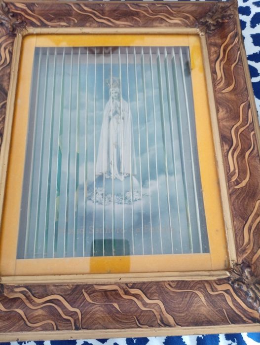 Quadro religioso - Arte lenticular - imagem 3D  Efeito 3 vistas religi