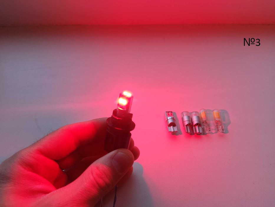 LED лампочки W16W T15 и W5W T10 12В в авто