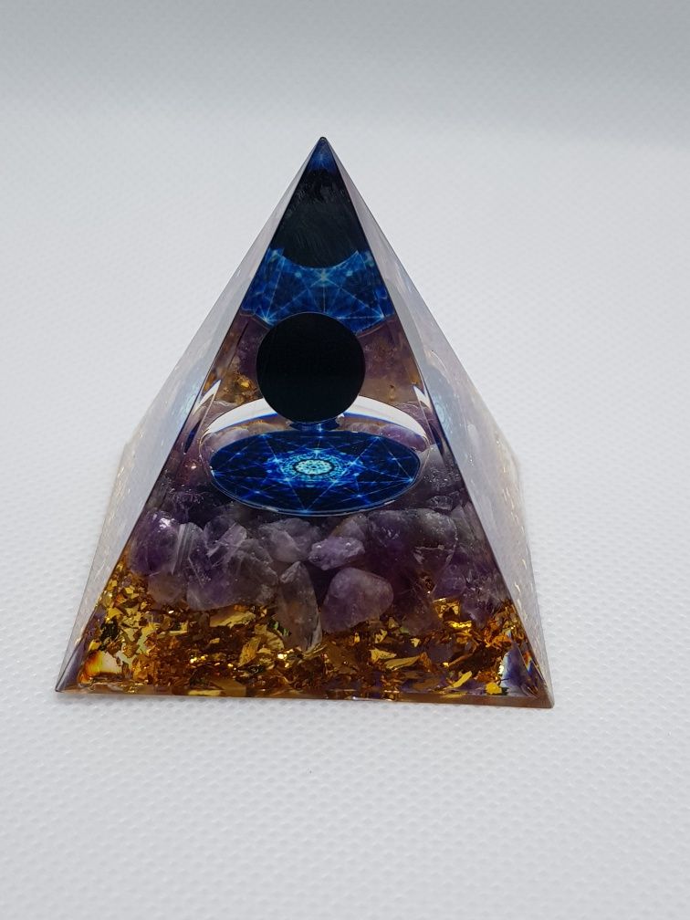 Pirâmide orgonite pedra cristal 5cm * vários modelos