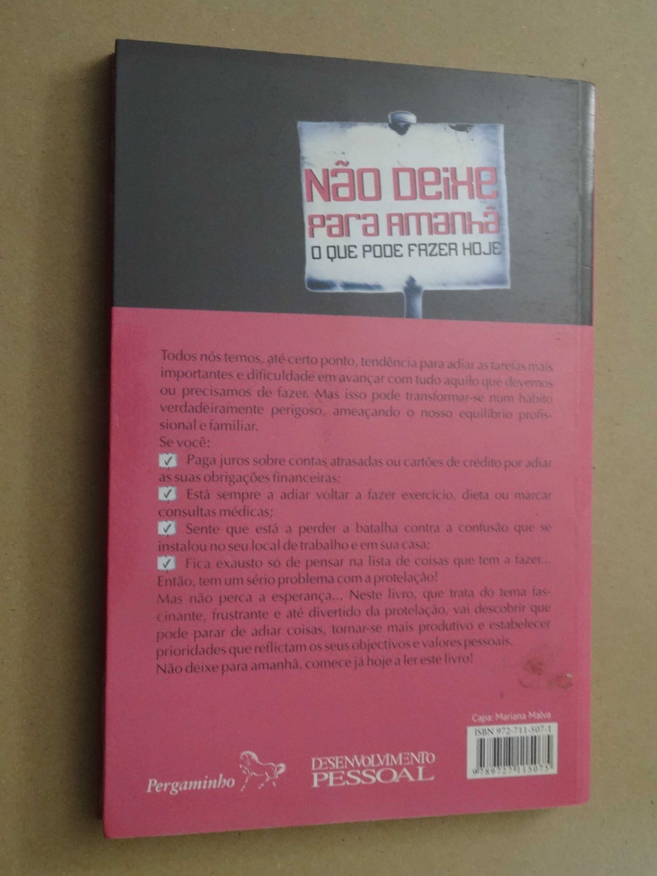 Não Deixe Para Amanhã o Que Pode Fazer Hoje de Rita Emmett - 1ª Edição