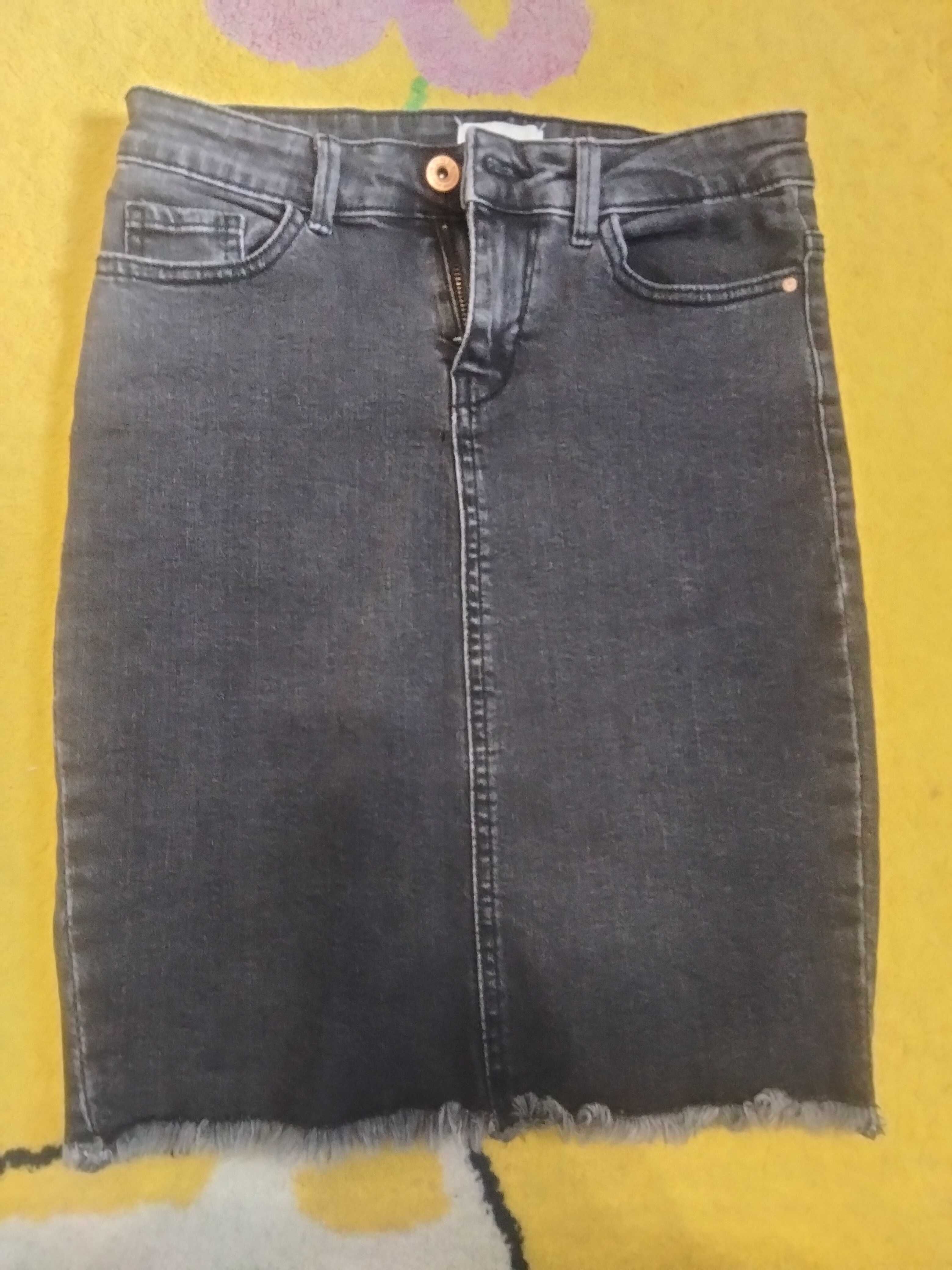 Юбка джинсова сірого кольору