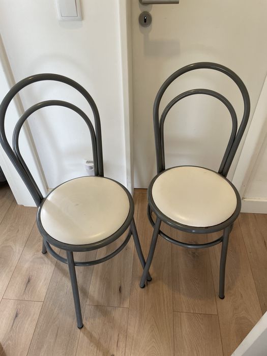 2 cadeiras cozinha metal