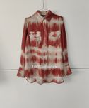 Koszula Massimo dutti 38 M beżowa bordowa tie dye wiskozowa