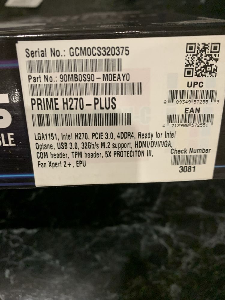 Продам материнскую плату Asus Prime H270-Plus