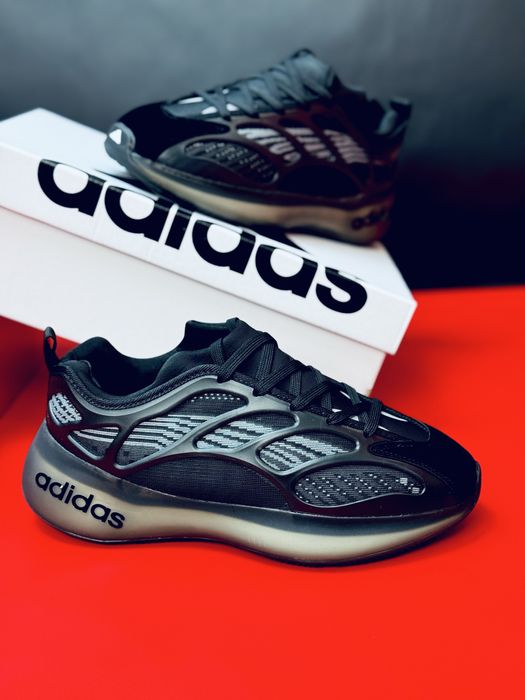 Кроссовки Adidas мужские черные / осенние плотные кросовки Адидас