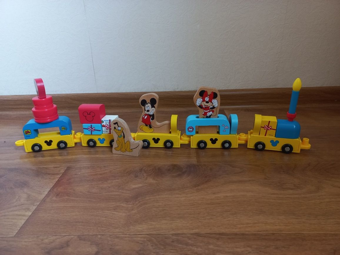 Дерев'яний конструктор, Play tive,Disney, Birthday Train Toy