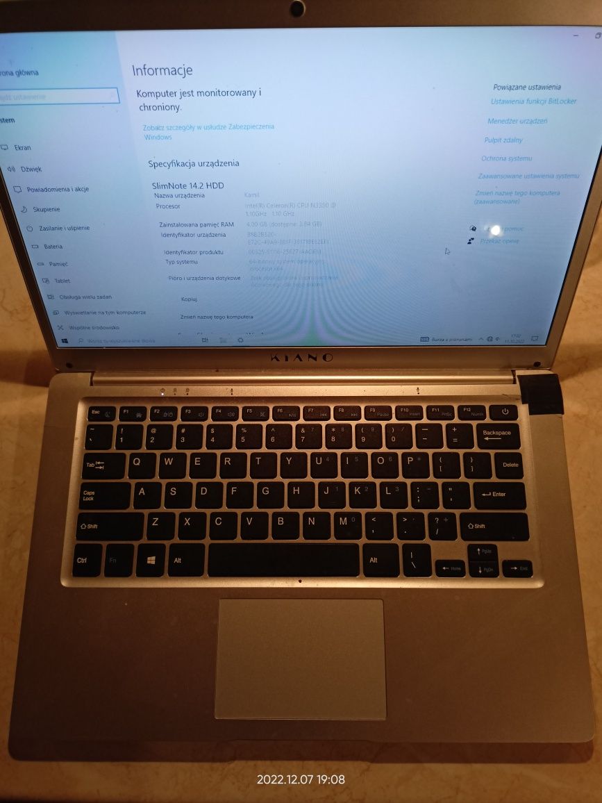 Laptop Kiano Slimnote 14.2