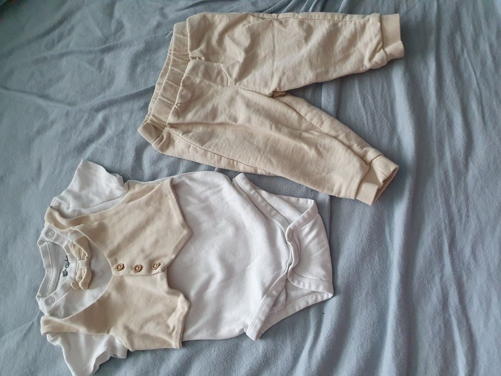 Elegancki komplecik niemowlęcy chlopiecy rozmiar 68