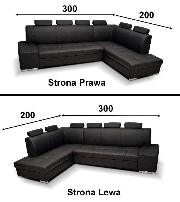 Narożnik wysokie oparcie SKÓRA 300x200 ze skóry rogówka sofa skórzany