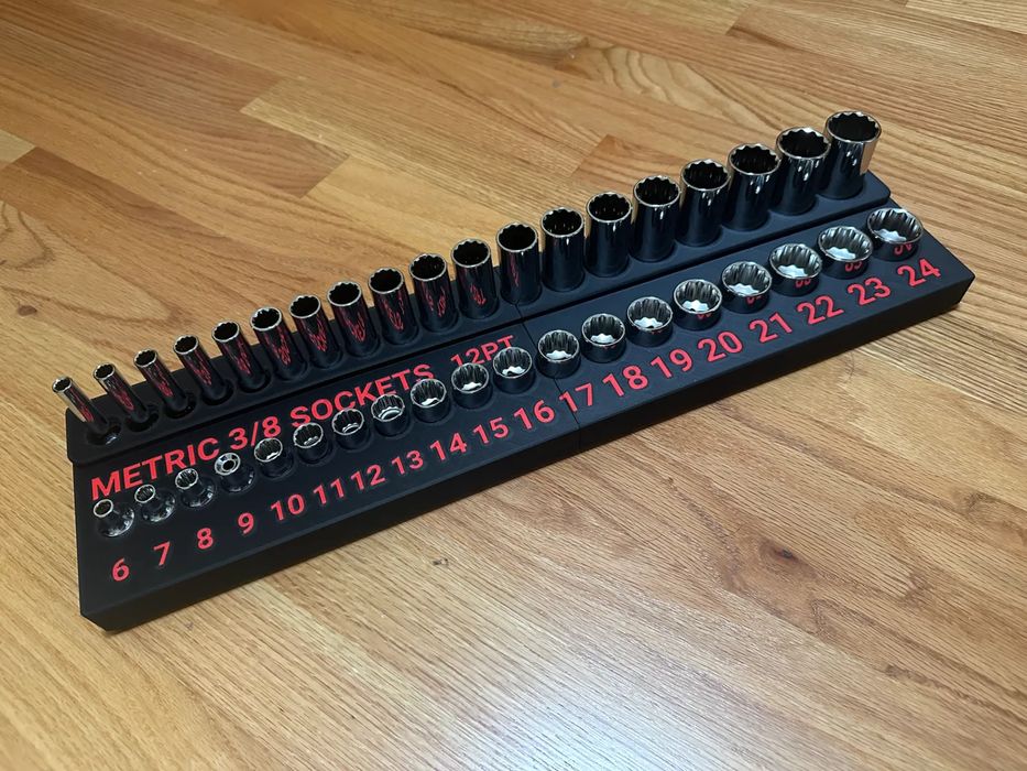 Organizador de Chaves de Boca Tekton Métricas 3/8 Gridfinity