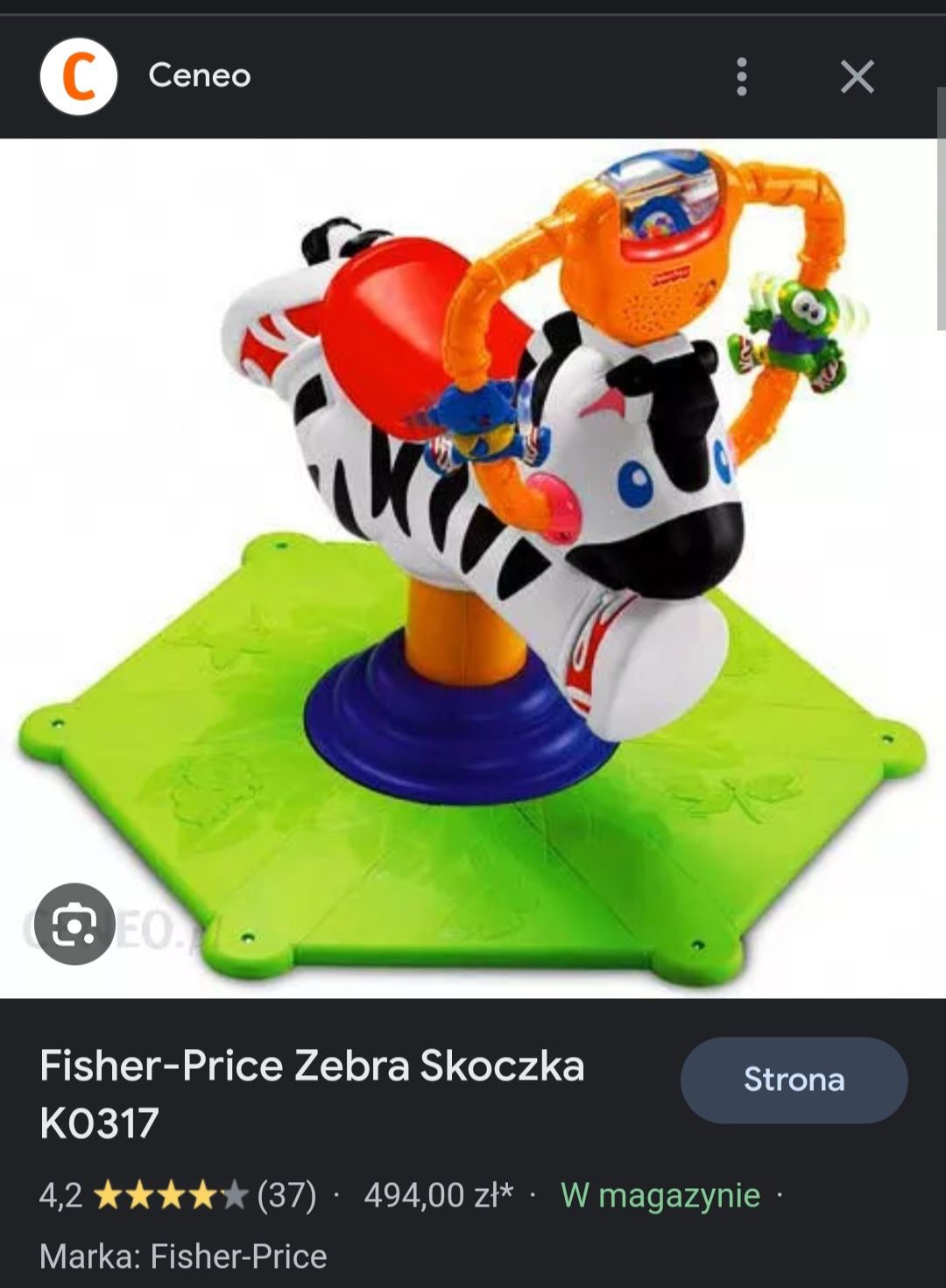 Sprzedam zebra Fisher Price