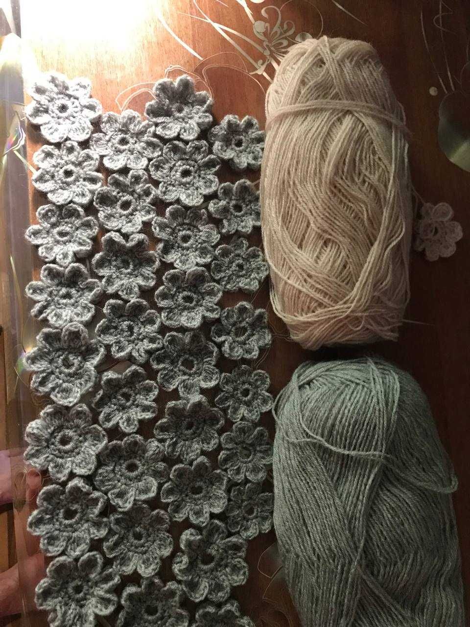 Тепла в’язана шапка/ірландське мереживо/натуральна шерсть HandMade UA
