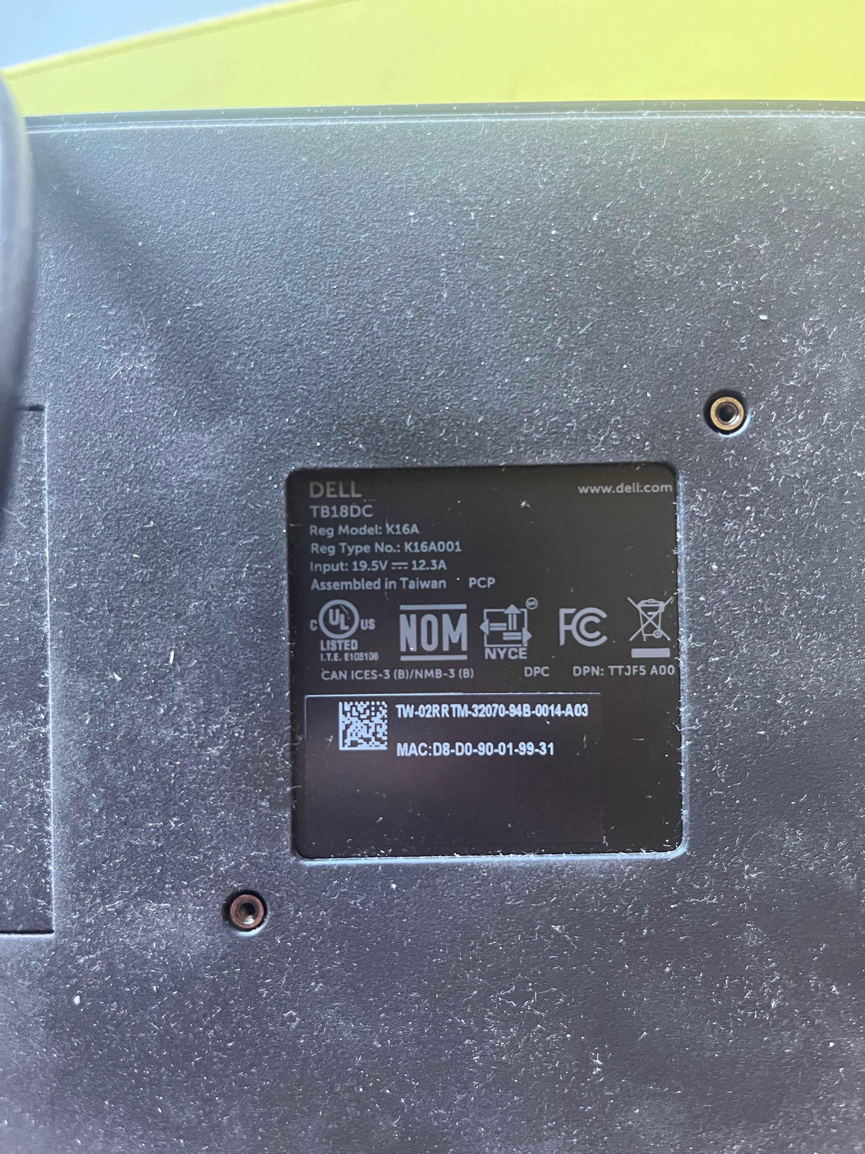 Stacja dokująca Dell TB18DC Thunderbolt 3