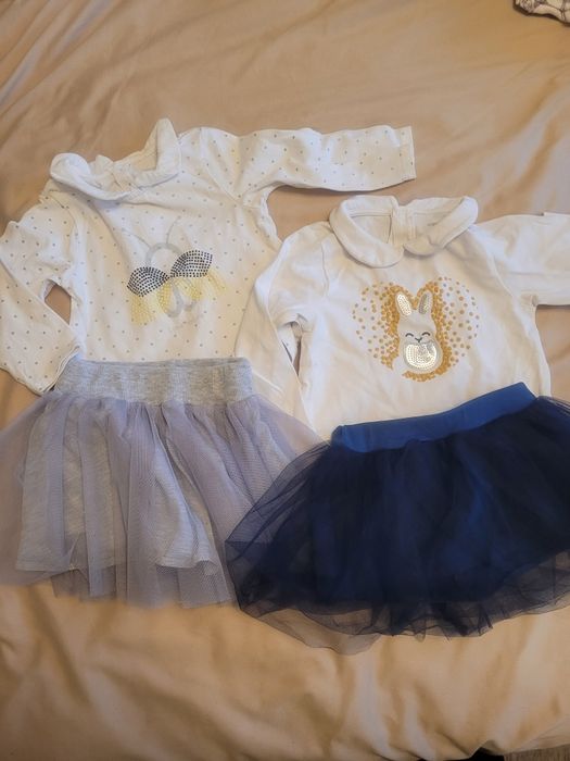 Zestaw bluzeczki i spódniczki 74