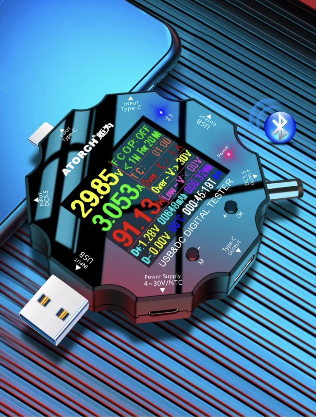 USB тестер ATORCH UD18