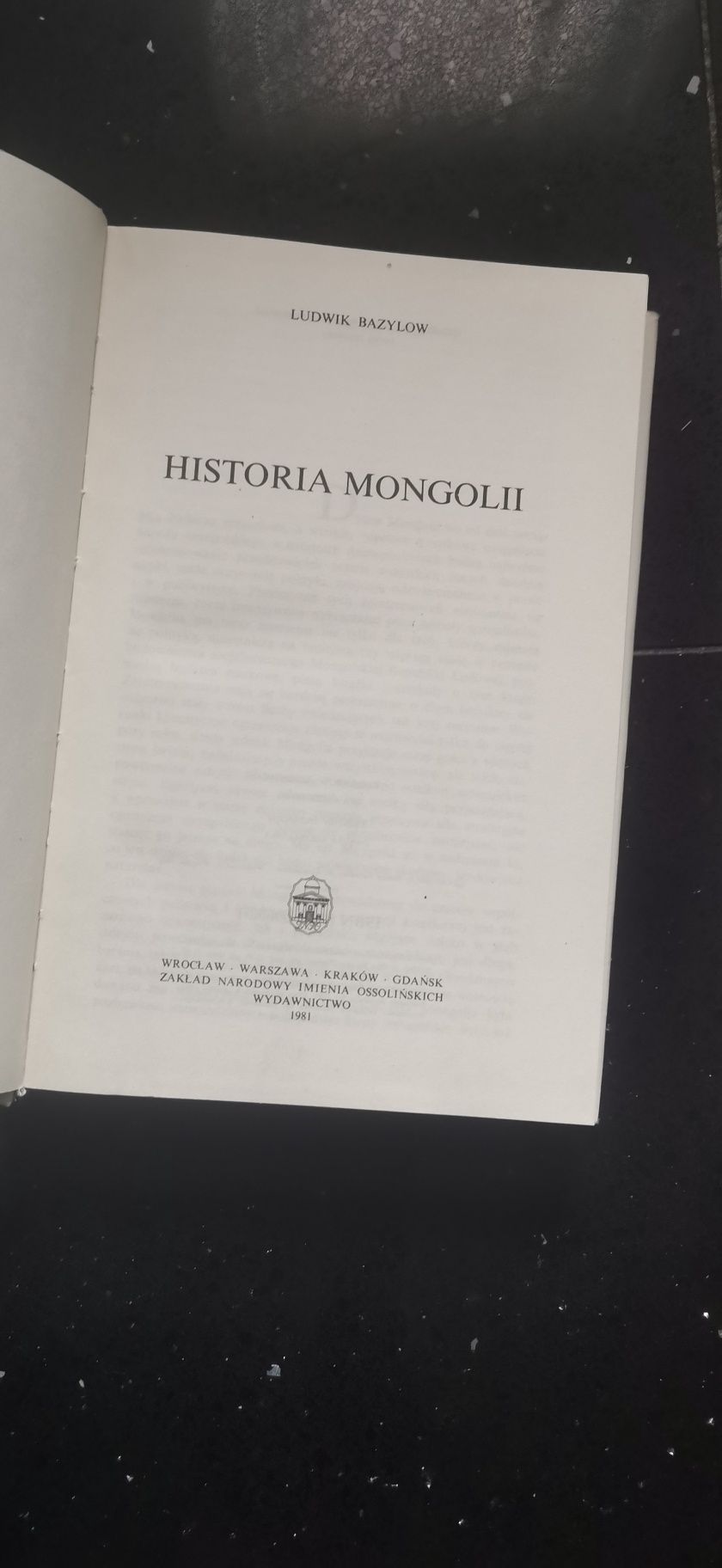 Historia Mongolii  Ludwik Bazylow
