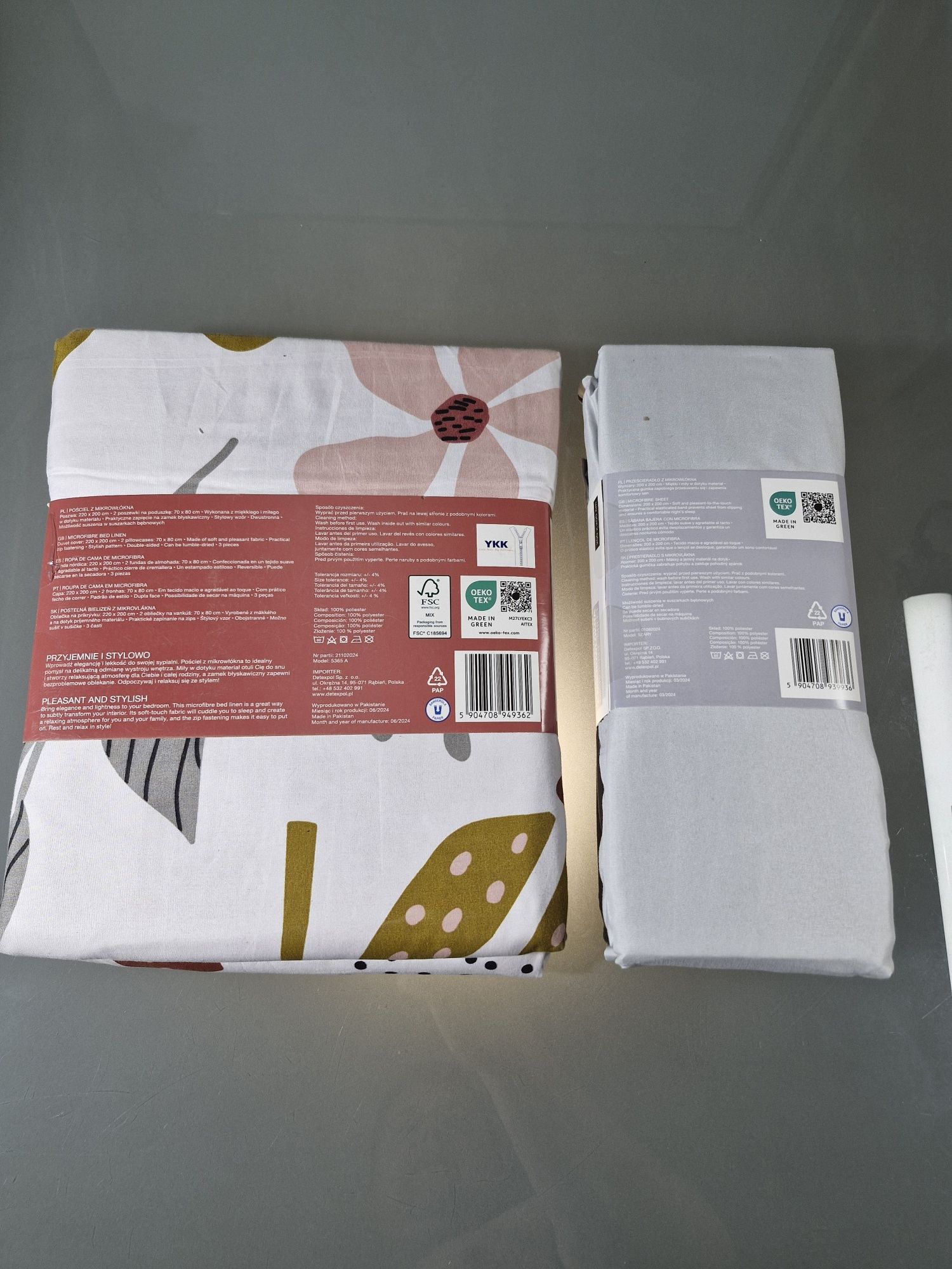 Zestaw Komplet Pościeli z Mikrowłókna K 220x200 P. 2x70x80 Prz.200x200