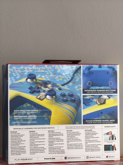 Nintendo Switch comando C/ fio Sonic Hedgehog Selado