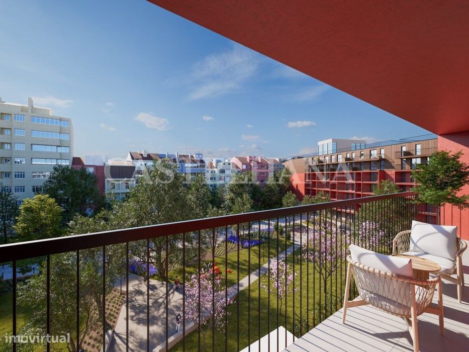 Apartamento T2 com área exterior e garagem no Areeiro, Lisboa