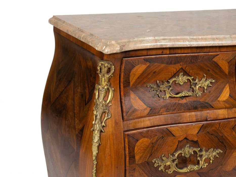 Cómoda Pau Santo Luís XV, Tampo Mármore, Século XIX