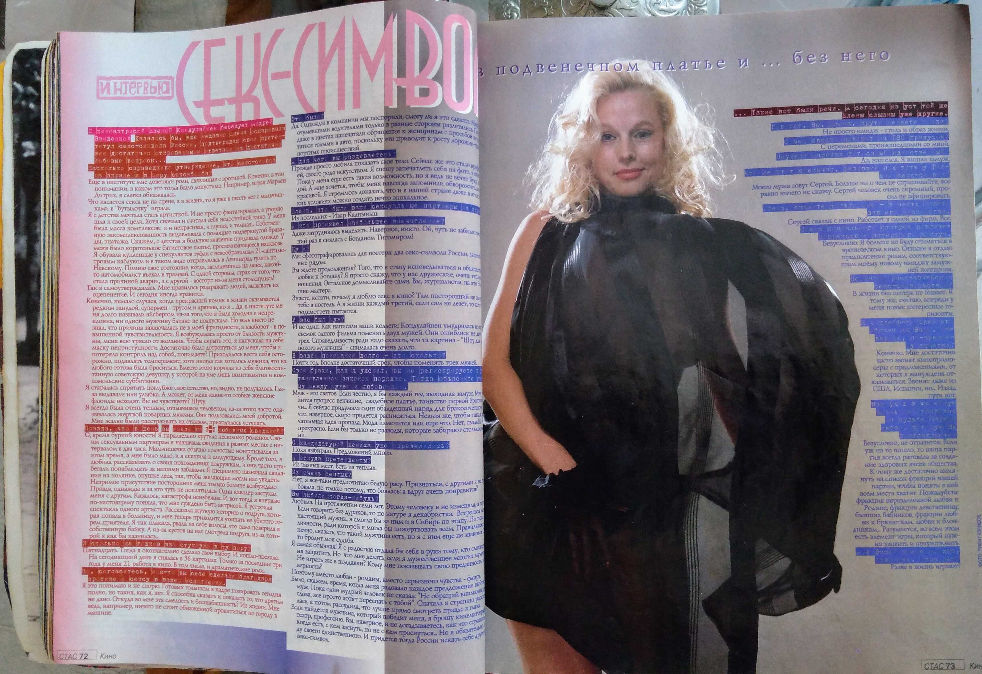 Раритетный журнал (25 лет) с фото Аллы Пугачевой и др.звезд.