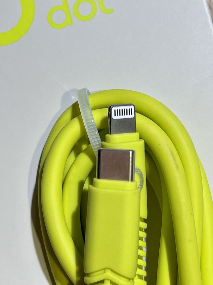 Apple iPhone 13 14 15 Lightning kabel USB-C fluo zielony 1.5m 20W 3A