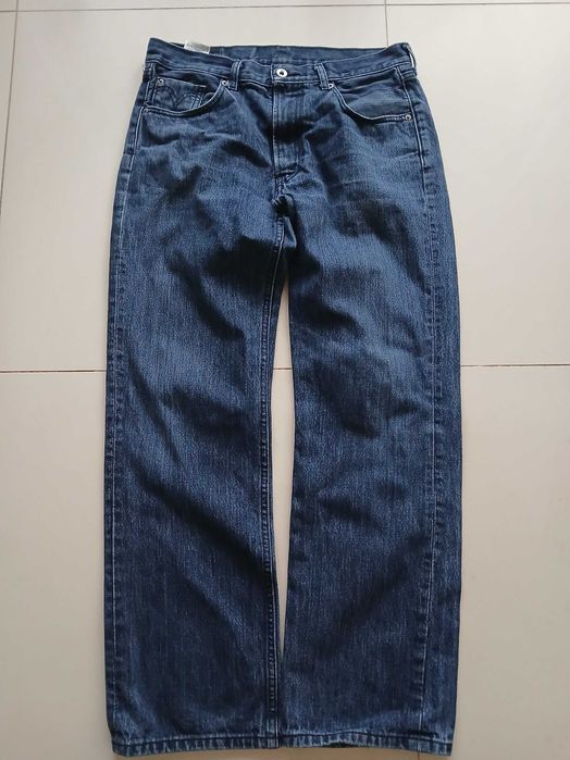 LEVIS jeansy 34 damskie wide leg 42 XL proste szeroka nogawka spodnie