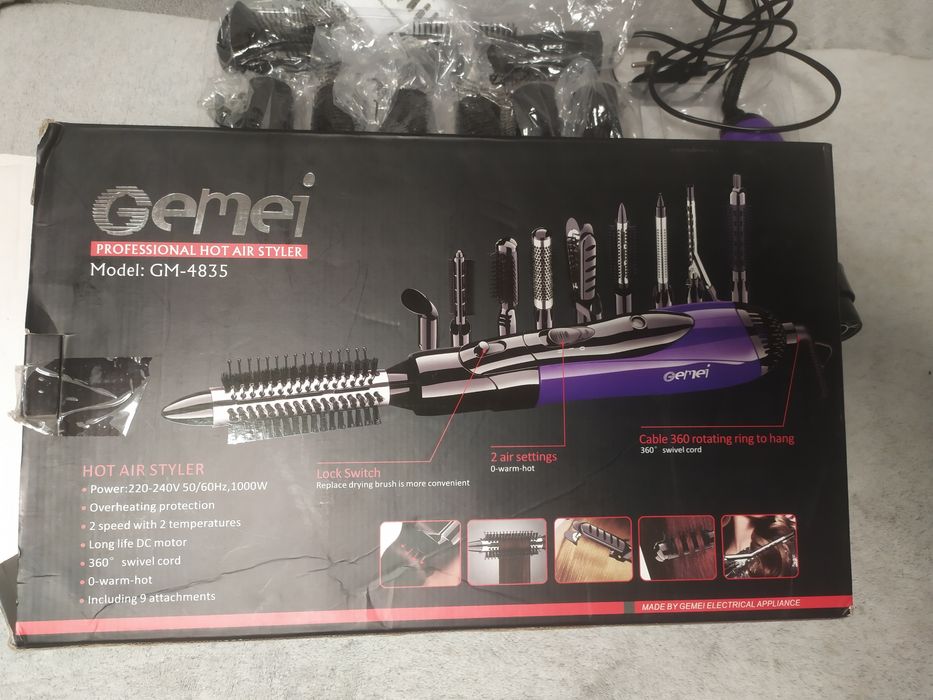 Фен с насадками (рабочий)