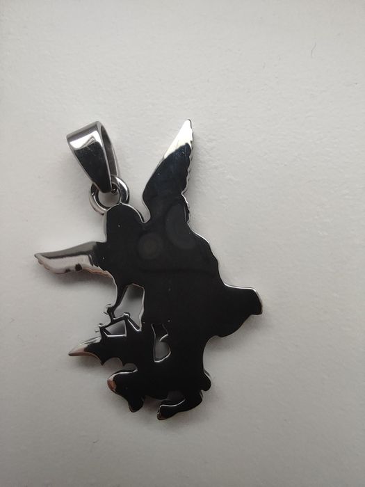 Новий кулон нержавіюча сталь ангел правосуддя терези диявол 4 см