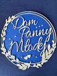 Obręcze drewniane dom panny młodej i witamy pana młodego