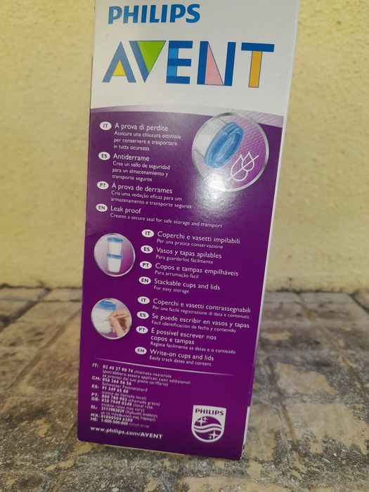 Kit copos de armazenamento Leite Materno Phillips Avent