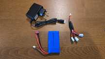 Bateria SYMA / WLTOYS / RC + Carregador e cabo triplo