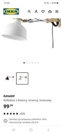 Lampa Ikea ranarp