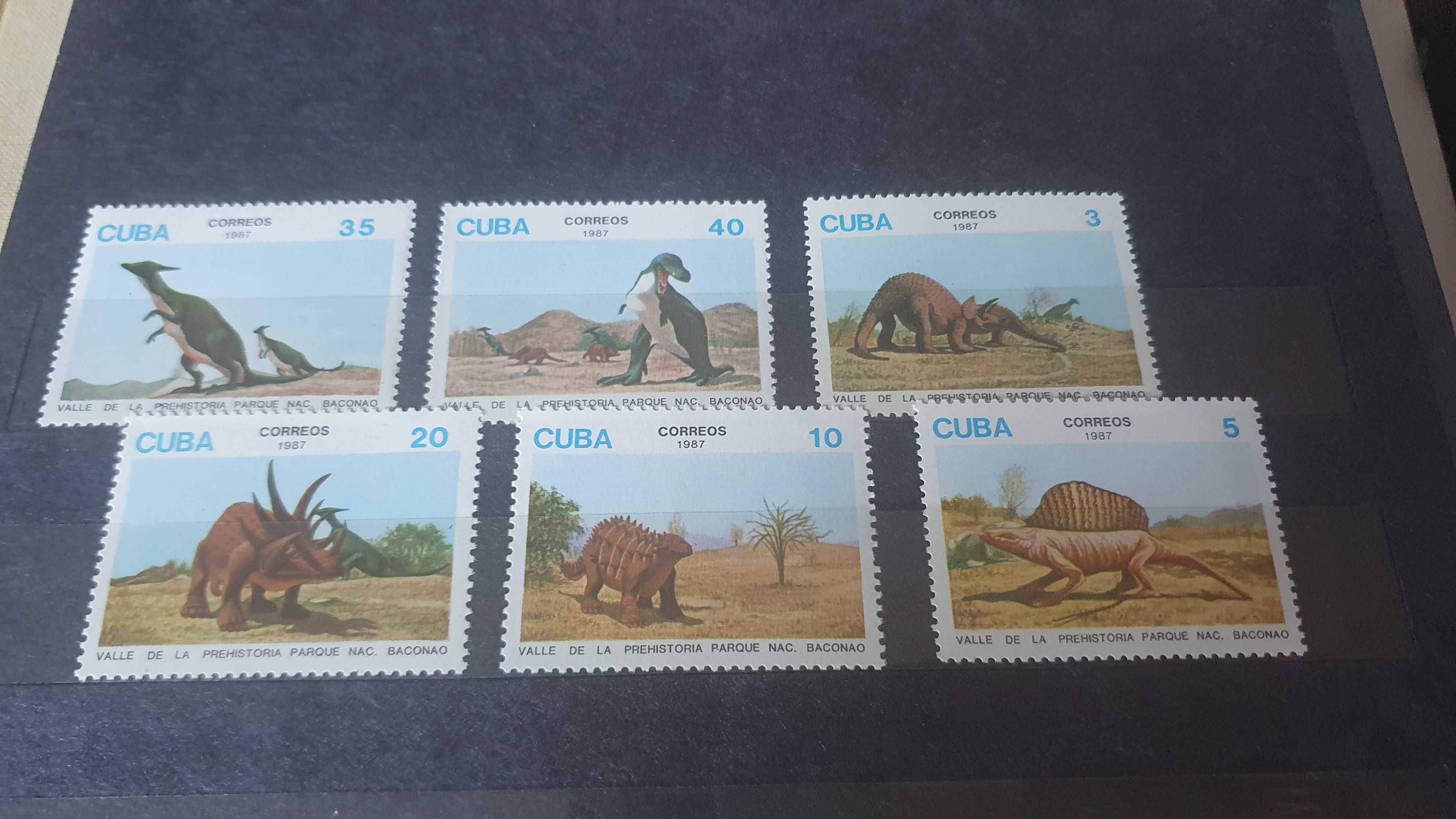 Znaczki pocztowe Kuba dinozaury