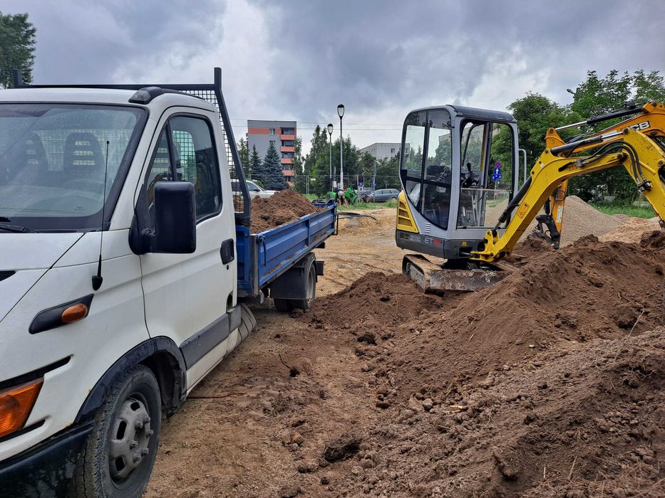 Usługi minikoparką, wynajem minikoparki, prace ziemne, wywrotka 3,5 t